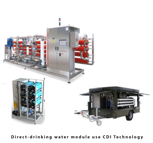 Direct-drinking water module use CDI Technology